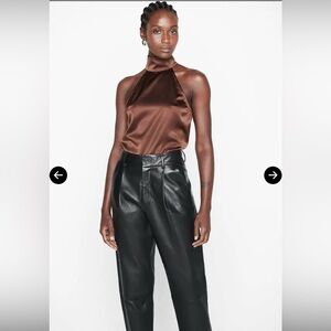 Elegant Brown Sleeveless Top